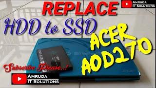 CARA MUDAH UPGRADE SSD DAN RAM PADA NOTEBOOK ACER ASPIRE ONE D SERIES - AMRUDA