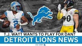 Detroit Lions Rumors: T.J. Watt Trade? Brad Holmes Speaks On Trading For Edge + Sign QB?