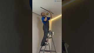 Монтаж натяжных потолков. Студия седьмое небо. #натяжныепотолкимосква #дизайнинтерьера #7небонф