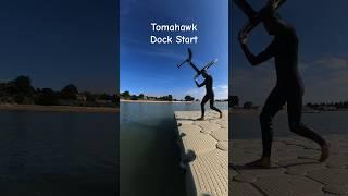 Learning Pump Foil Tomahawk Dock Start #shorts #pumpfoil #hydrofoil #foil #surffoil #dockstart