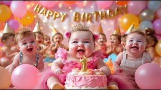 Happy Birthday Song | Cute Baby Dance Party!  | Fun Birthday Song for Kids | Neela Tota