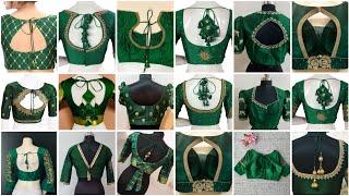 New Green Colour Blouse Designs New Model/Green Blouse Back Neck Designs/Blouse ki Design/Blouse