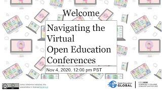 Webinar: Navigating the Virtual Open Education Conferences