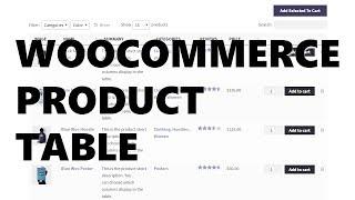 WooCommerce Product Table - A Fantastic WooCommerce Extension