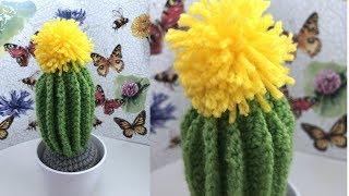 ЦВЕТУЩИЙ КАКТУС КРЮЧКОМ. CROCHET CACTUS