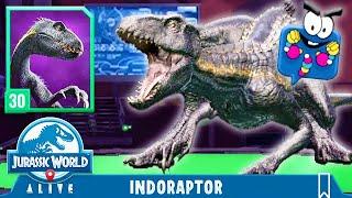 NEWLY BUFFED INDORAPTOR!!! (JURASSIC WORLD ALIVE)