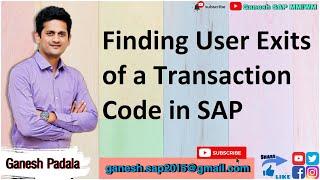 Finding User Exits of a Transaction Code in SAP- Transaction SMOD, SE93, SAP Package, SAP ABAP