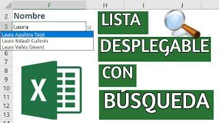   BUSCAR en LISTAS DESPLEGABLES en EXCEL 2023: autocompletar y autorelleno -  SIN MACROS