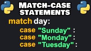 Learn Python MATCH-CASE STATEMENTS in 5 minutes! 