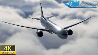 Realistic 4K GRAPHICS Abu Dhabi to Chicago - Microsoft Flight Simulator 2020 4K