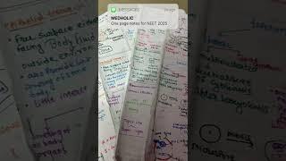 One page notes for NEET 2025 | physics chem biology short notes series ️#neetmotivation