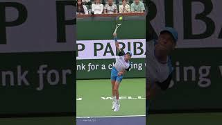 Jannik Sinner Pinpoint Serve, Flat Ad Court 4k Slow Motion #shorts