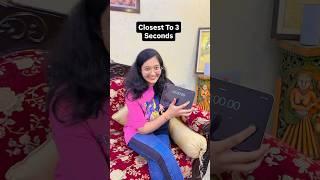 Closest To 3 Sec Challenge   | CUTE SISTERS SHORTS  #relatable   #shorts #funny