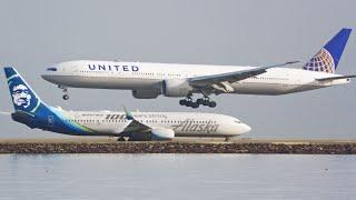 San Francisco Airport Morning Rush | SFO Plane Spotting