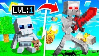 Upgrading NOOB SKELETON To GOD SKELETON In Minecraft!