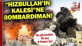 Beyrut'a yoğun bombardıman! Saldırıdan yeni görüntüler sadece A Haber'de!