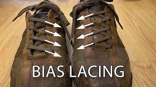  Bias Lacing - Useful way to tie Shoelaces  Life hack shoes lace styles | cool shoe laces