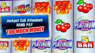 $75 HIGH LIMIT BETS  QUICK HIT PROGRESSIVE JACKPOTS  BIG WINS