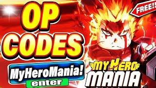 ALL NEW *SECRET CODES* IN ROBLOX MY HERO MANIA (new codes in roblox My Hero Mania ) NEW