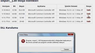 xinput1_3.dll Dosyası Düzeltme Videosu