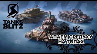 АПАЕМ СРЕДНИЙ УРОН НА ТОПАХ В TANKS BLITZ