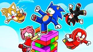 GIANT JENGA With MY FRIENDS In Roblox...