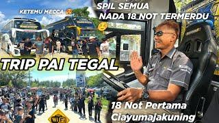 BERGOYANG SEPANJANG JALAN‼️ TRIP PAI TEGAL SERU BUS AKA WISATA BLACK MARLIN  18 NOT BASURI