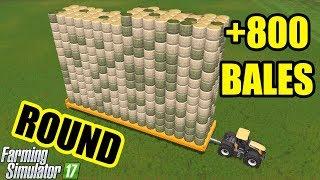 Farming Simulator 17 | +800 ROUND BALE TRAILER !!!