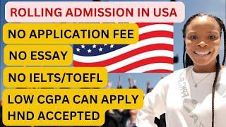 2 Universities in USA with NO APPLICATION FEE + Automatic Scholarships