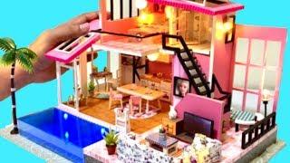 DIY *New Miniature BARBIE Dollhouse  Design / Resort-Like Barbie Dollhouse