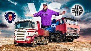 STEYR kontra SCANIA  różne roczniki, inne skrzynie -  ta sama robota.