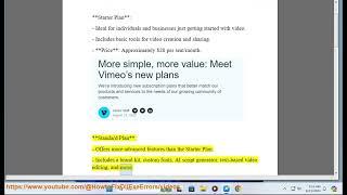 Vimeo monthly plans 101: vimeo advanced plan?