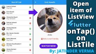 ListView Navigation Flutter | onTap on ListView in Flutter | Open Detail page from ListView