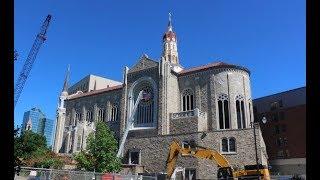 Final stages of demolition ongoing at Worcester's historic Notre Dame church