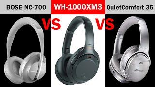 BEST NOISE CANCELING HEADPHONES | Sony WH-1000XM3 vs Bose NC-700 vs QuietComfort 35 ii