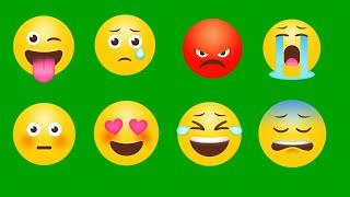 Top 10 smileys Emojis green screen animation effects HD || chroma key Emoji animation effects