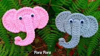 Crochet Elephant Applique I Crochet Animal Applique Tutorial