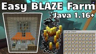 EASY Blaze Farm (Max Efficiency!) (Minecraft Java 1.16+)