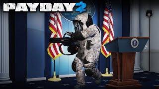 White House with MINIGUN DOZERS! (PAYDAY 2 Heavy Security Mod)