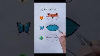    lips art # satisfying # youtubeshorts # shorts # chetan's art.....