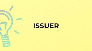 What is the meaning of the word ISSUER?