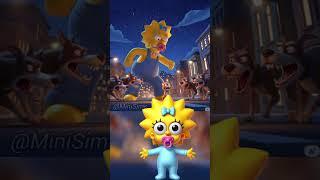Giant The Simpsons saves a cat  #shortsfeed #simpsons #cartoon #animation #trend