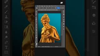 Easy Gold Statue Effect in Photoshop #photoshop