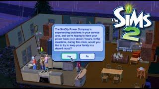 The Sims 2 Power Outage Scenario (Cut Content)