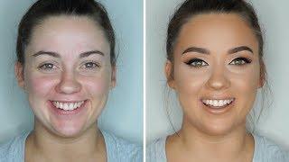 CLIENT TUTORIAL | Soft Gold Smokey Eyes & Flawless Full Coverage Skin | Emily Walkear