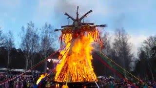 Масленица. Сжигание чучела. (Maslenitsa is Russian folk holiday)