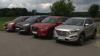 Hyundai Tucson (2015) vs. Honda CR-V, Ford Kuga & Mazda CX-5