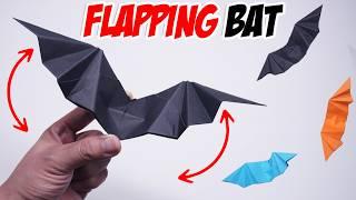  Easy Origami Flapping Bat  for Halloween ver 2