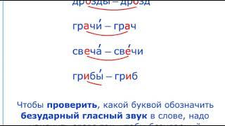 1 класс. Русский язык. Ударные и безударные гласные звуки. Проверочное слово. Способы проверки.