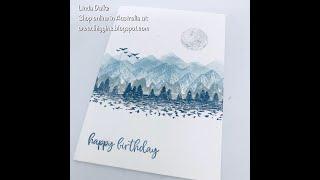 Using reversible stamps with the Mountain Air stamp set